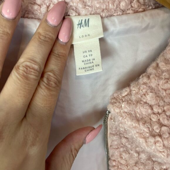 H&M Teddy Pocket Detail Zip Through Jacket XS - Picture 7 of 14